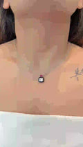 Minimal Diamond Circle Pendant Necklace in 18K Gold