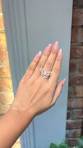 Butterfly Blush Diamond Ring in 18K White Gold
