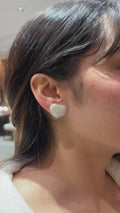 Noir Pavé Diamond Cushion Stud Earrings