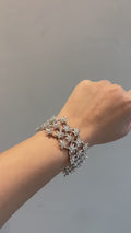 Rosélle Rose Cut Diamond Bracelet in 18K White Gold
