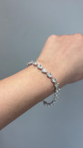 Triluxe Trillion Cut Diamond Tennis Bracelet in 18K White Gold