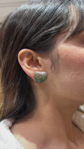 Verde Pavé Emerald Diamond Statement Stud Earrings