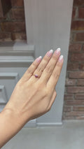 Blush Pear Halo Diamond Ring in 18K Gold