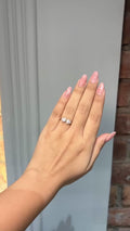 Twin Heart Pavé Diamond Ring in 18K Gold