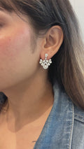 18K White Gold Diamond Drop Earrings