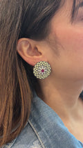 Seraphina Ruby Scale Diamond Earrings