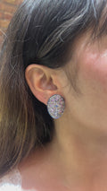 Nocturne Sapphire Diamond Stud Earrings in 18K Gold
