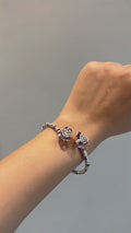 Eternal Rose Diamond Bracelet in 18K White Gold