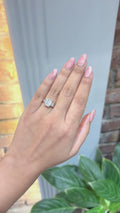 Emer. Cut Solitaire Diamond Ring in 18K White Gold