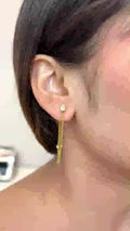 18K Gold Diamond Ear Chain