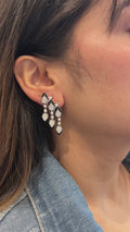 18K White Gold Vintage Diamond Drop Earrings
