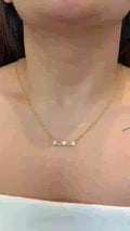 Celeste Charm Diamond Station Necklace in 18K Gold | Luxury Fine Jewellery