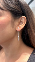 18K White Gold Diamond Ear Chain