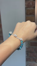 Jasmine Aqua Celeste Diamond Bracelet in 18K White Gold