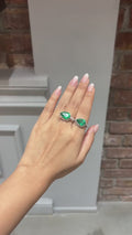 Twin Emerald Bloom Diamond Ring