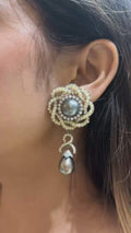 Noir Royale Pearl Drop Earrings