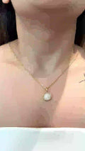 Auréline Oval Diamond Pendant Necklace in 18K Gold | Luxury Fine Jewellery