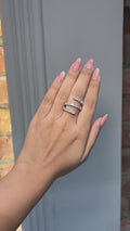 18K White Gold Diamond Spiral Wrap Ring