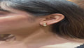 18K Yellow Gold Diamond Shield Drop Earrings