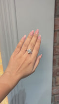 Radiant Solitaire Diamond Ring in 18K White Gold