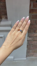 18K Yellow Gold Rainbow Sapphire Eternity Ring