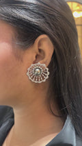 Izzari Aurora Diamond Fan Statement Earrings