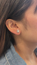 Izzari Regal Emer,-Cut Diamond Stud Earrings