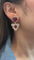 Aurelia Ruby Diamond Statement Earrings