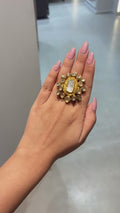 Aurora Sunburst polki Ring