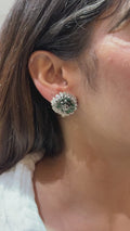 Verde Royale Emerald Diamond Cluster Earrings