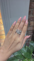 18K White Gold Diamond Wrap Cocktail Ring