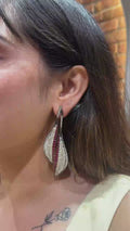 Rosévelle Diamond Leaf Drop Earrings