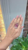 18K Rose Gold Pink Sapphire Cocktail Ring