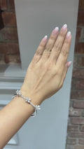 18K White Gold Diamond Charm Bracelet | Natural Diamonds