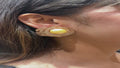 18K Rose Gold Golden South Sea Pearl Diamond Earrings