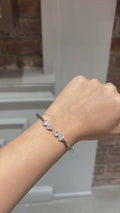 Asterica Twisted Diamond Bracelet in 18K White Gold