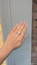 18K White Gold Pear Diamond Solitaire Ring