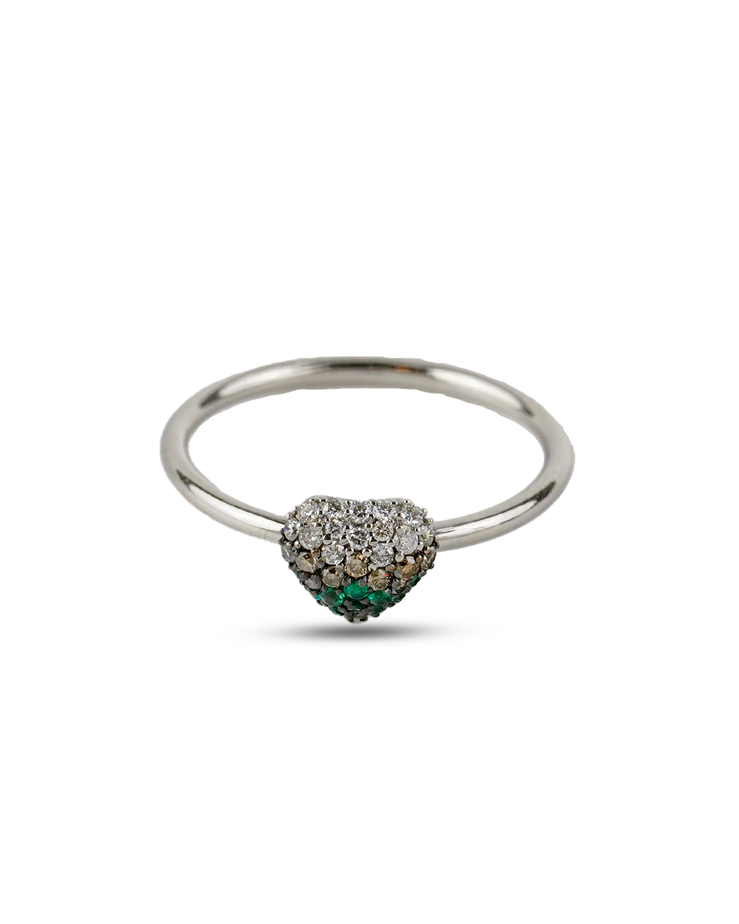 Emerald Bloom Solitaire Ring
