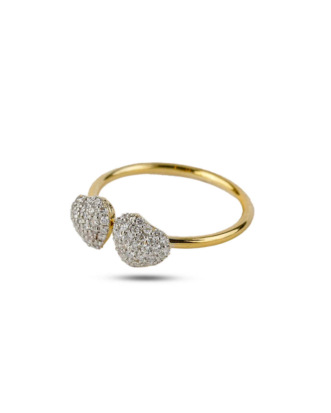Sweet Disco Sugar Twin Heart Ring