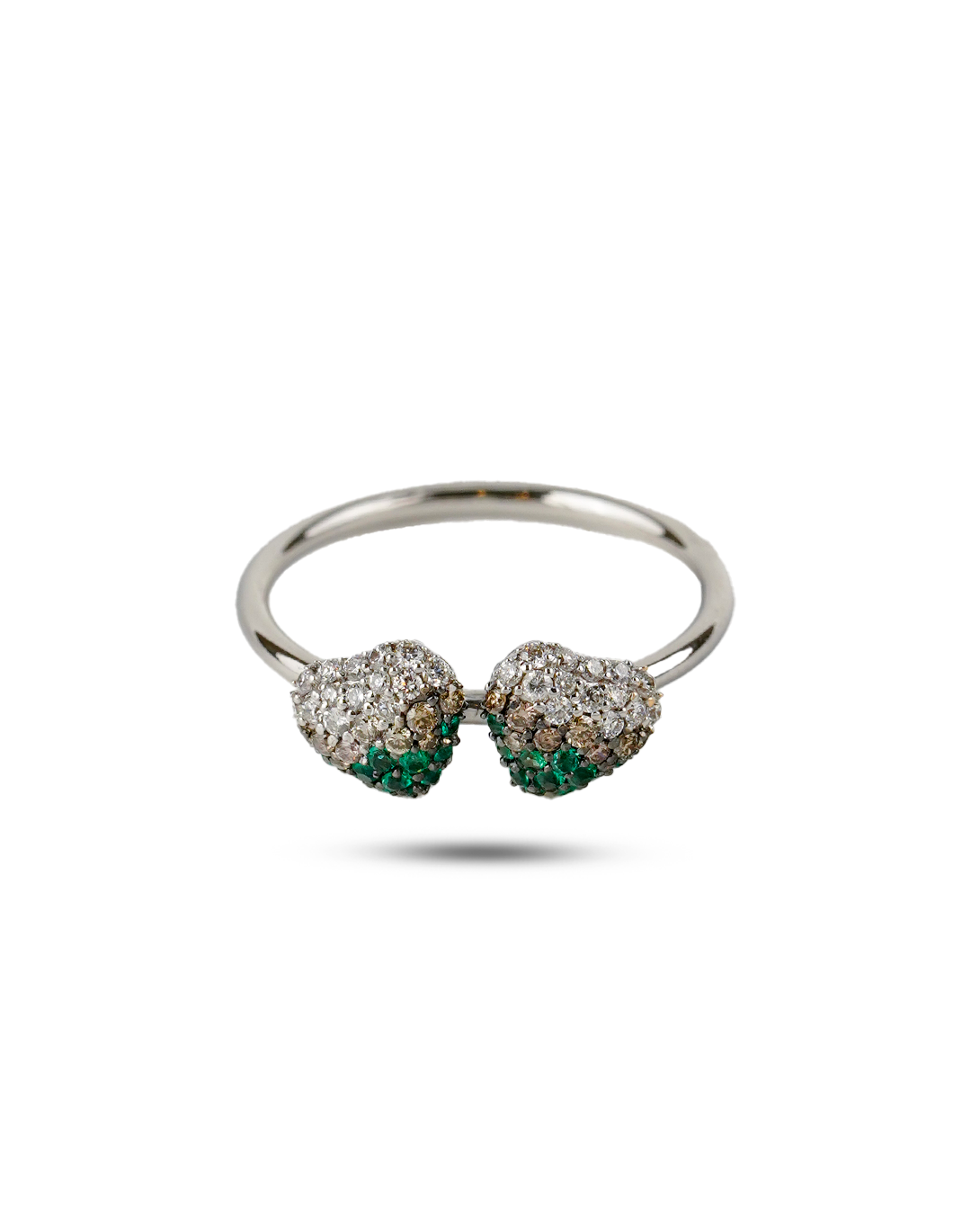 Sweet Disco Garden Twin Heart Ring